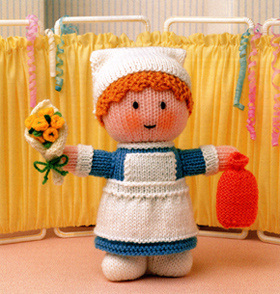 hand knitted dolls for charity